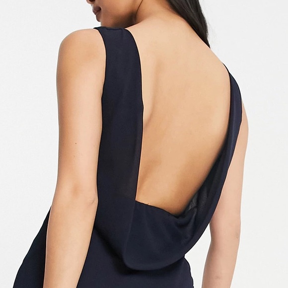 NWT ASOS navy blue dress - Picture 9 of 10